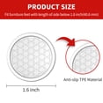 thumbnail image 6 of Ezprotekt 1.6 inch Clear Non Slip Furniture Pads for Hardwoods Floors, 16 Pcs Non Skid Round Rubber Furniture Coasters Cups Floor Protectors for Sofa Bed Couch Chair Desk, Prevent Scratches, 6 of 7
