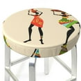 thumbnail image 3 of Balery African Women Velvet Round Bar Chair Cushion Cover Adjustable, Protects From Scratches And Stains, Soft & Washable Ideal For Wooden And Metal Stools - 13 Inch, 3 of 7