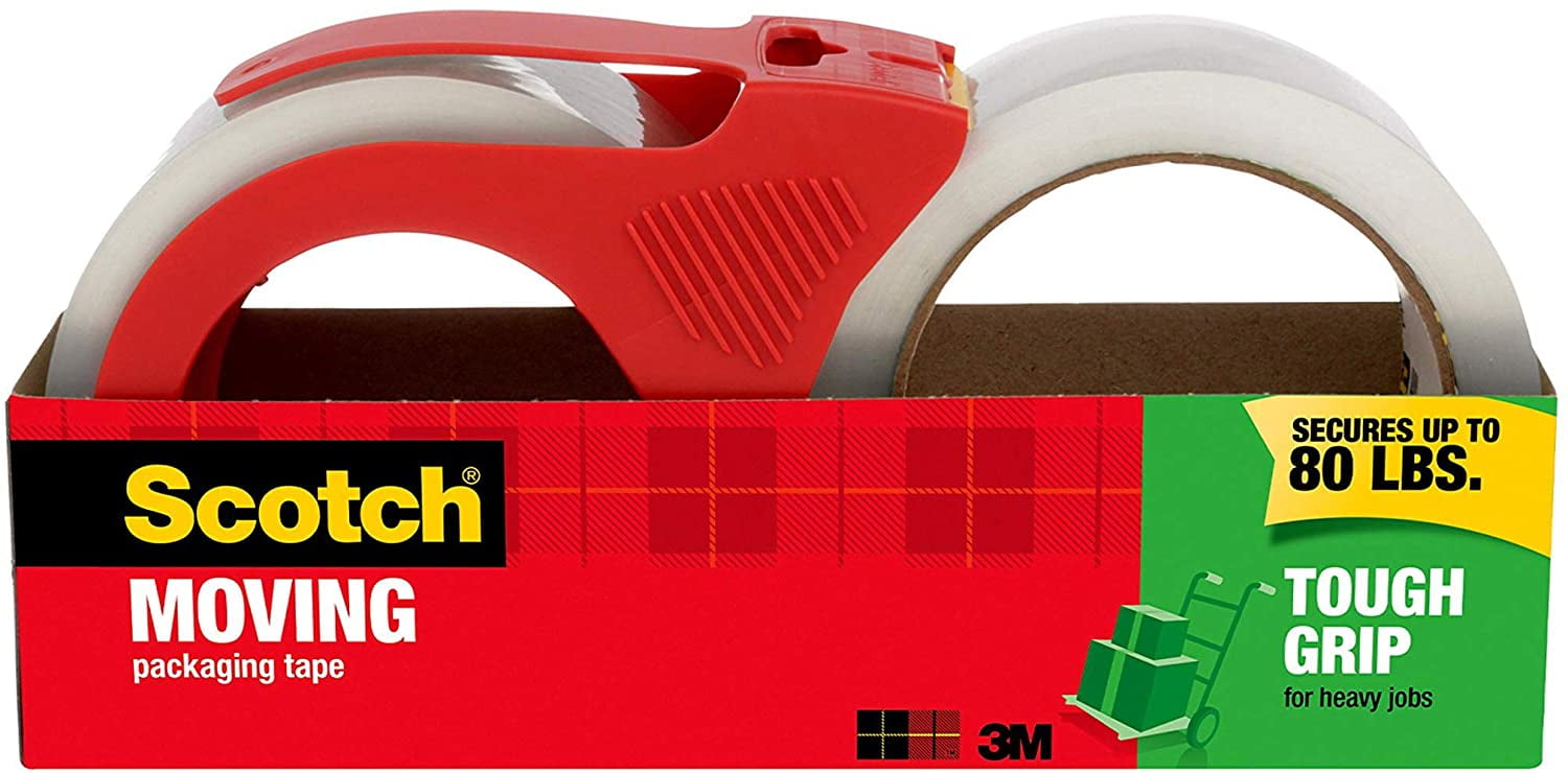 Scotch Tough Grip Moving Packaging Tape, 1.88 in. x 54.6 yd, 1