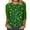 E#Green, variant on Saint Patricks Day Outfit Women 3/4 Sleeve Crew Neck Raglan Tee Shamrock Clover Shirt Loose Fit Soft Tops Green Irish Blouse