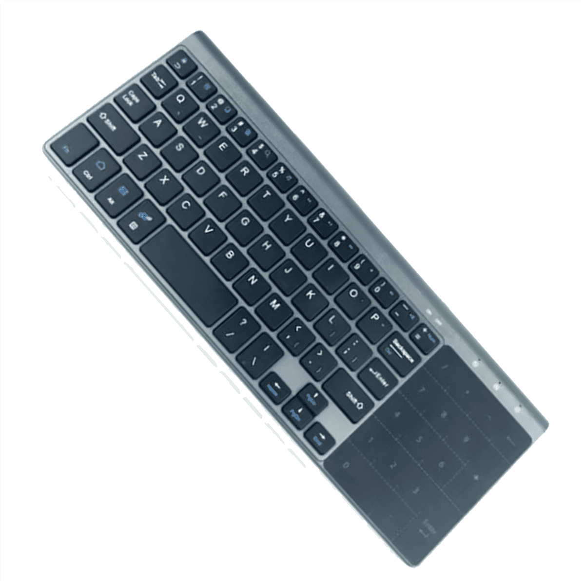 Bluetooth Wireless Mini Keyboard with Numeric Touchpad for Notebook PC Smart TV Portable 59 Keys Wireless Mini Keyboard