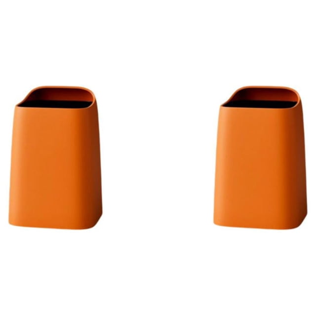 Bote de basura Naiovety Cubo de basura de doble capa Sin tapa Naranja 10L 2piezas
