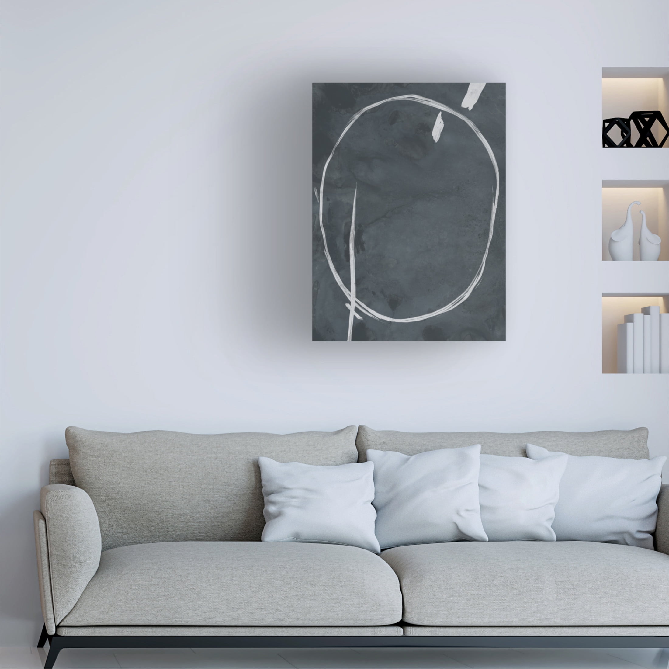 Trademark Fine Art June Erica Vess Circular Etching I Canvas Wall Art