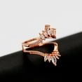 thumbnail image 6 of Uloveido Rose Gold Plated Cubic Zirconia Marquise CZ Solitarie Rings Guard Enhancer for Solitaire Wedding Ring Set Y445 (Rose Gold, Size 7), 6 of 7
