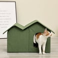 thumbnail image 4 of Maison Grotte pour Animaux, Grand Espace, Design Fermé, Confortable, Pliable, Cachette pour Chats d'Intérieur, 4 of 7