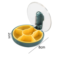 thumbnail image 2 of Organizador con cortador de pastillas, pastillero portátil 4 veces al día, pastillero diario para mujeres MFZFUKR CPB-DE-WX549-4, 2 of 5
