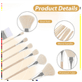 Mop Brush for Acrylic Painting 7Pcs Artist Paint Brush Set with Wooden Handle Wool Brushes for