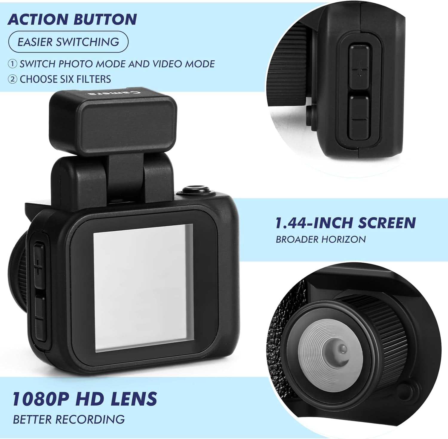 Mini Digital Camera Keychain with Flash Light 1080p Tiny Camera