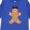 thumbnail image 4 of Inktastic Cute Gingerbread Girl with Red Plaid Bow Boys or Girls Long Sleeve Toddler T-Shirt, 4 of 5
