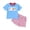 outfit sets-Blue, variant on kpoplk Toddler Boy Outfits 2Pcs Clothes Set Dinosaur Race Car Print Short Sleeve T-Shirts and Elastic Shorts(Blue,6-12 M)