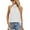 White, variant on Baywell Women's Sleeveless Halter Mock Turtleneck Tank Tops Loose Casual Blouse Shirt Summer Casual Pleated Front Tank Halter Top S-2XL