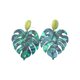 thumbnail image 3 of Fiudx Decoración Del Hogar Pendientes De Acrílico Para Mujer Pendientes Colgantes De Hoja Llamativa Pendientes Colgantes De Resina De Leopardo Pendientes Colgantes Florales De Monstera Bohemia Declar, 3 of 7