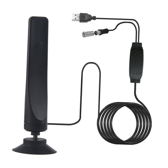 Antena de TV Antena digital Cable coaxial de 3,0 m Recepción de señal con amplificador Receptor de señal digital compacto de 50 millas de alcance