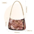 thumbnail image 3 of Ryvnso Roses Flower Gold Leaf Womens Chain Shoulder Bag Tote Handbags Clutch Hobo Purse with Zipper for Travel, 3 of 7