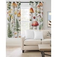 thumbnail image 2 of Mushroom Blackout Curtains for Bedroom/Living Room, Thermal Insulated Kitchen Curtains, Vintage Botanical Elegant Spring Floral Grommet Darkening Window Treatment Drapes 52"x63"x2, 2 of 8