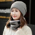 thumbnail image 7 of LIZUOJUN Under $4 Winter Beanie Hat and Scarf Set for Women Knit Ear Hat with Neck Warmer Two Piece Cycling Warm Outdoor One Size Grey, 7 of 7