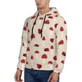 thumbnail image 3 of Fotbe Men's Hoodie with Ladybug With Mushroom Pattern - Kangaroo Pocket Pullover Hooded Sweatshirt, Perfect for Daily Wear, Travel, and Home-Large, 3 of 7