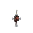 thumbnail image 1 of 10kt Yellow Gold Mens Round Diamond Jesus Cross Charm Pendant 1/2 Cttw, 1 of 1