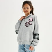 Girls 7-16 Limited Too 1/4-Zip Fleece Pullover Color: Gray Size: LARGE