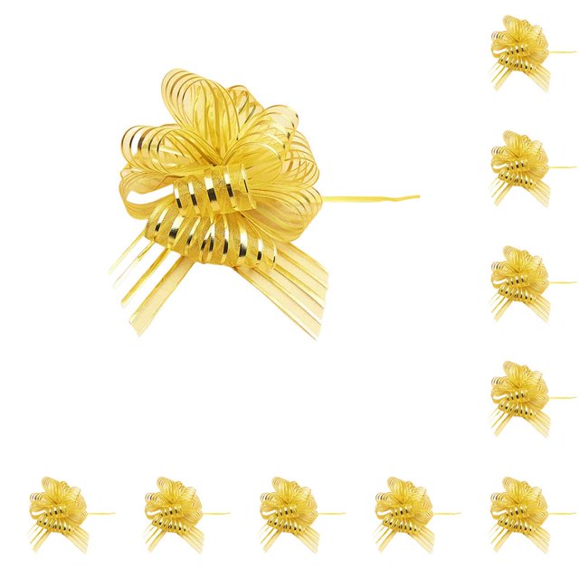 Lazos para Envolver Regalos Bearachild 10 Piezas Oro Suministros Festivos