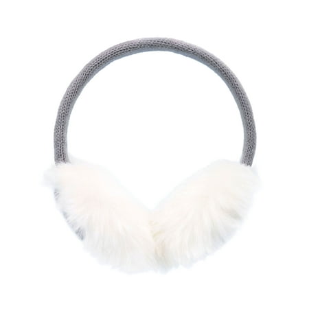 Simplicity Ear Warmers in Knit Design for Winter Season, Acrylic, Grey