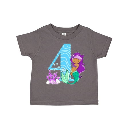 

Inktastic Fourth Birthday Mermaid Gift Toddler Toddler Girl T-Shirt