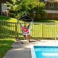 thumbnail image 6 of Sunnydaze Polyester Rope Indoor and Outdoor Hammock Hanging Chair with Spreader Bar - Gray, 6 of 10