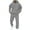 Gray, variant on Wyobmus Men's Casual Hooded Sports Tracksuit Solid Long Sleeve Pullover Trousers Two-Piece Elastic Waist Tracksuit Olive Green