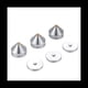 thumbnail image 3 of Juego De 8 Pies De Soporte De Altavoz Almohadilla De Pie AleacióN De Aluminio Puntas De Metal Cono Piso Pie Clavo Plata, 3 of 7