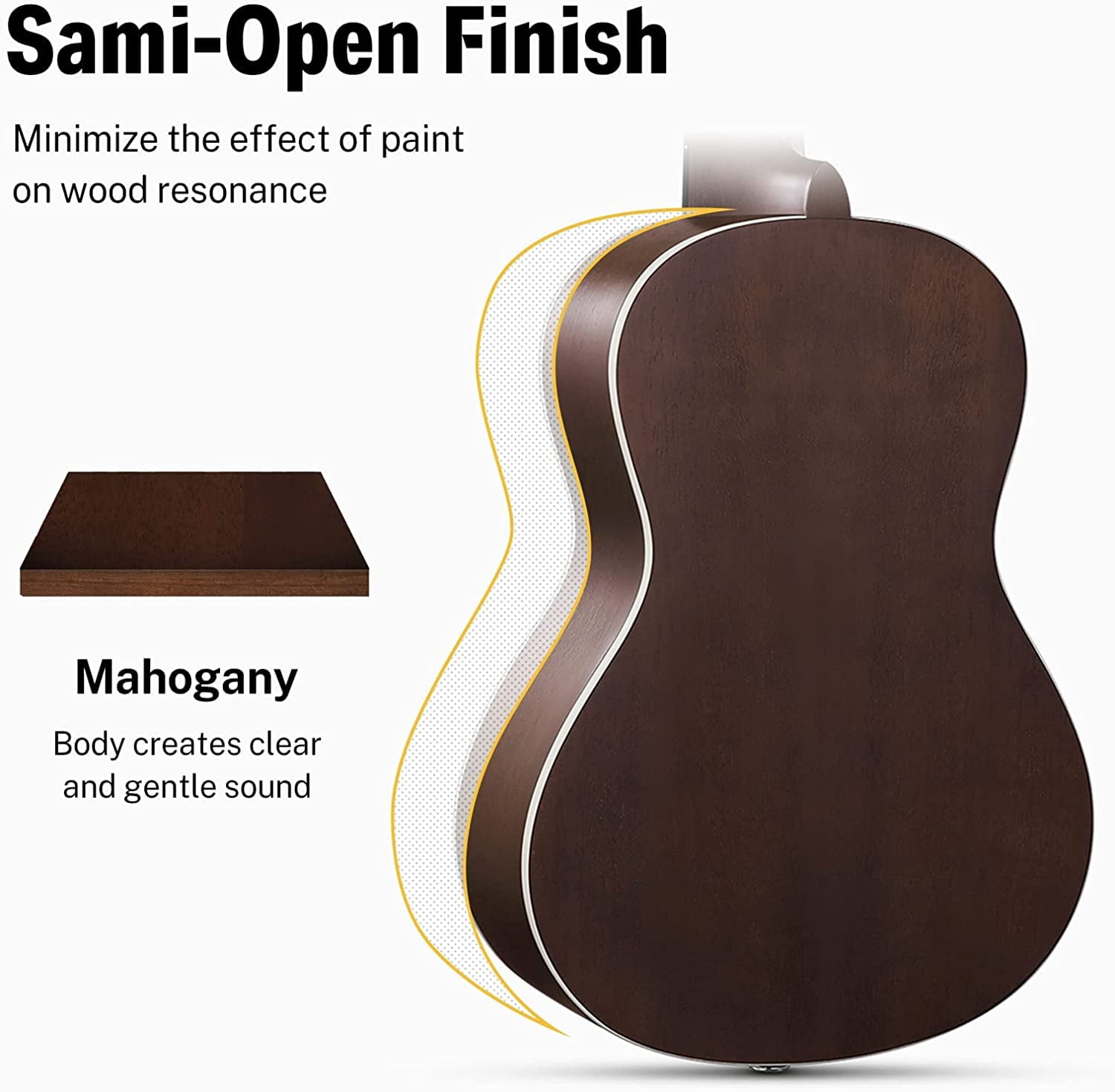 Donner Concert Ukulele Professional 23 Inch Mahogany Ukulele for Adult Beginner Kid Ukele Bundle with Online Lesson Gig Bag Aquila String Pick Tuner Strap Cloth