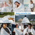 thumbnail image 5 of Blue Grey Coral Coastal Cooling Blanket,Lightweight Breathable Summer Throw Blanket with Double Sided Cold Effect,Summer Beach Seaside Nautical Picnic Blankets Bed Sheet for Hot Sleepers 60"x80", 5 of 8