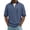 Dark Blue, variant on Men's Basic Zip-Up Short Sleeve Shirt, Lightweight Simple Design Casual Daily Top Gray S