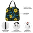 thumbnail image 4 of Disketp Sunflowers And Blue Flower for Insulated Lunch Bag for Women and Men, Perfect for Work, Hiking, Picnic, 4 of 8