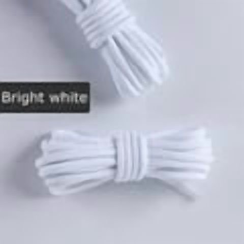 Round Sneaker Shoelaces Tightly Woven Polyester Does Not Snag Black 1 Pair