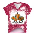 thumbnail image 1 of YDLCAFD T-Shirt Femme Confortable Imprimé Col Rond Manches Courtes Tee Tops Tunique Blouse, 1 of 3