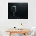 thumbnail image 3 of Nawypu  Canvas Print Wall Art Silver Retro Microphone Music Instruments Photography Modern Art Industrial Closeup Expressive Multicolor Cool for Living Room, Bedroom, Office, 3 of 5