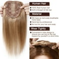 thumbnail image 4 of SEGO Clip in Hair Extensions Human Hair Toppers 100% Real Human Hair Topper for Thinning/Loss Hair Natural Black Hair Pieces, 4 of 9
