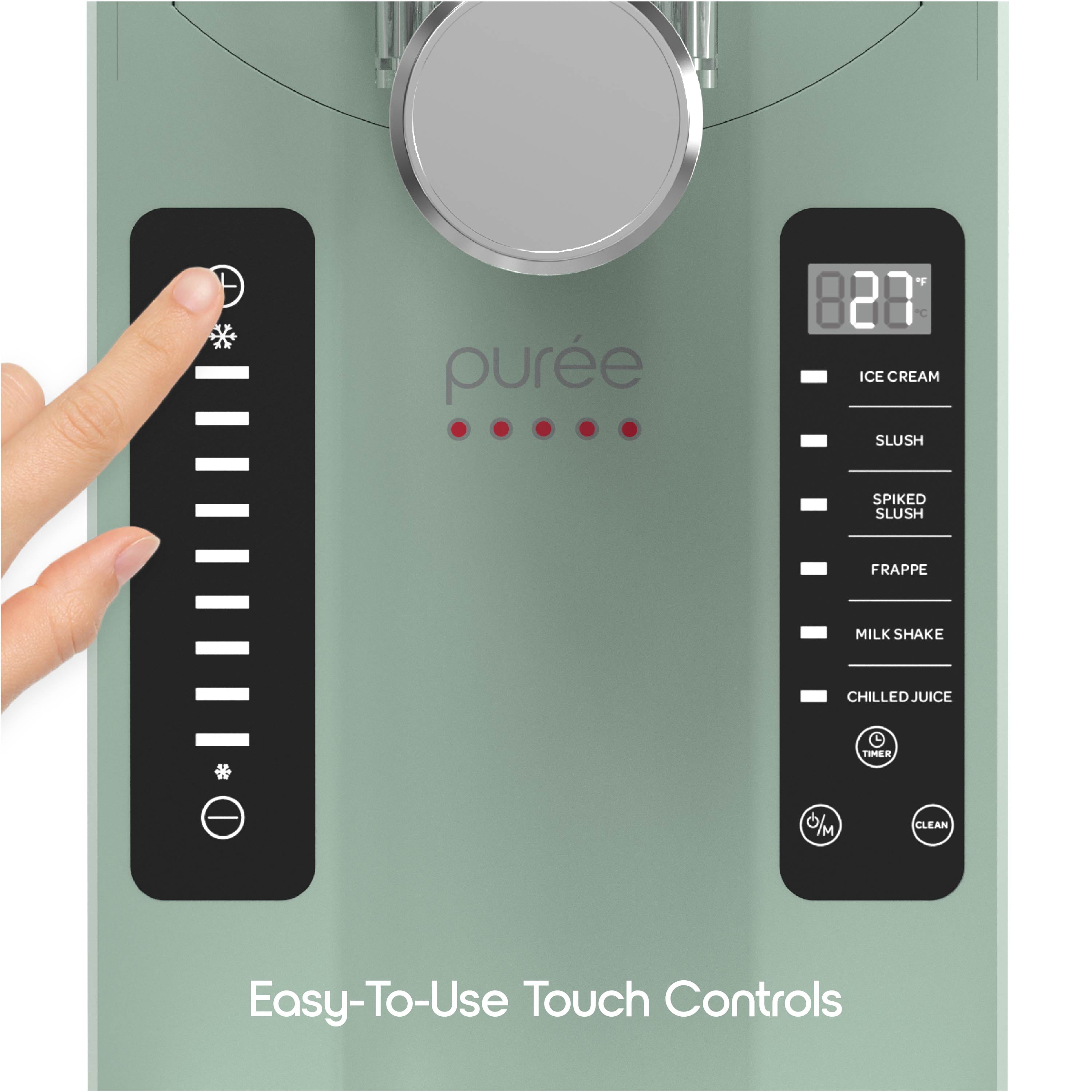 Puree 2.6L Slushie Machine & Soft Serve Ice Cream Maker with Rapid Freezing Technology – Frozen Drink Machine, Slushie Maker, Margarita Machine for Home