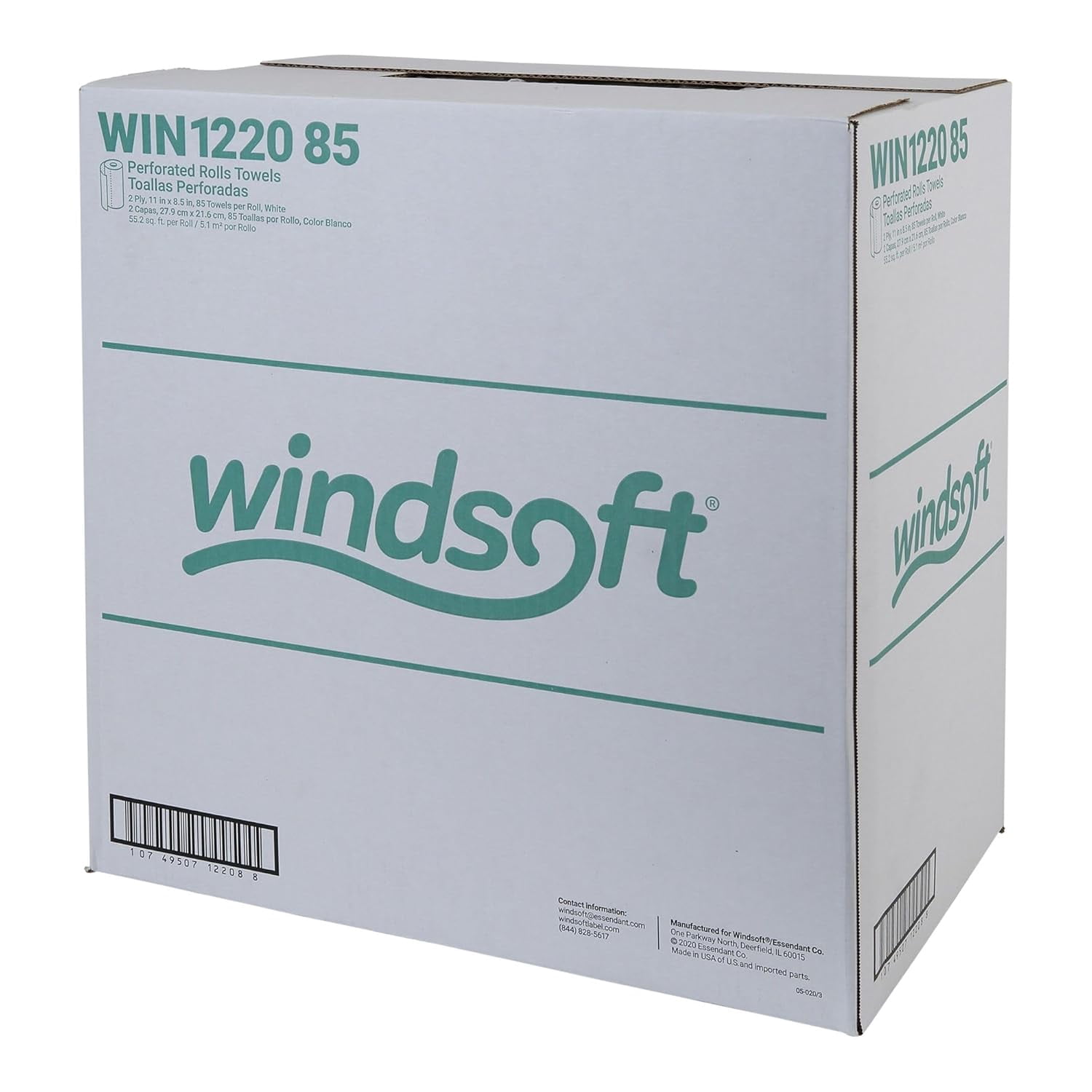 Windsoft Paper Towels, Bulk Pack of 30 Rolls, 85 Sheets Per Roll, Individually Wrapped, 2-Ply White Kitchen Towels, Embossed and For Enhanced Absorbency