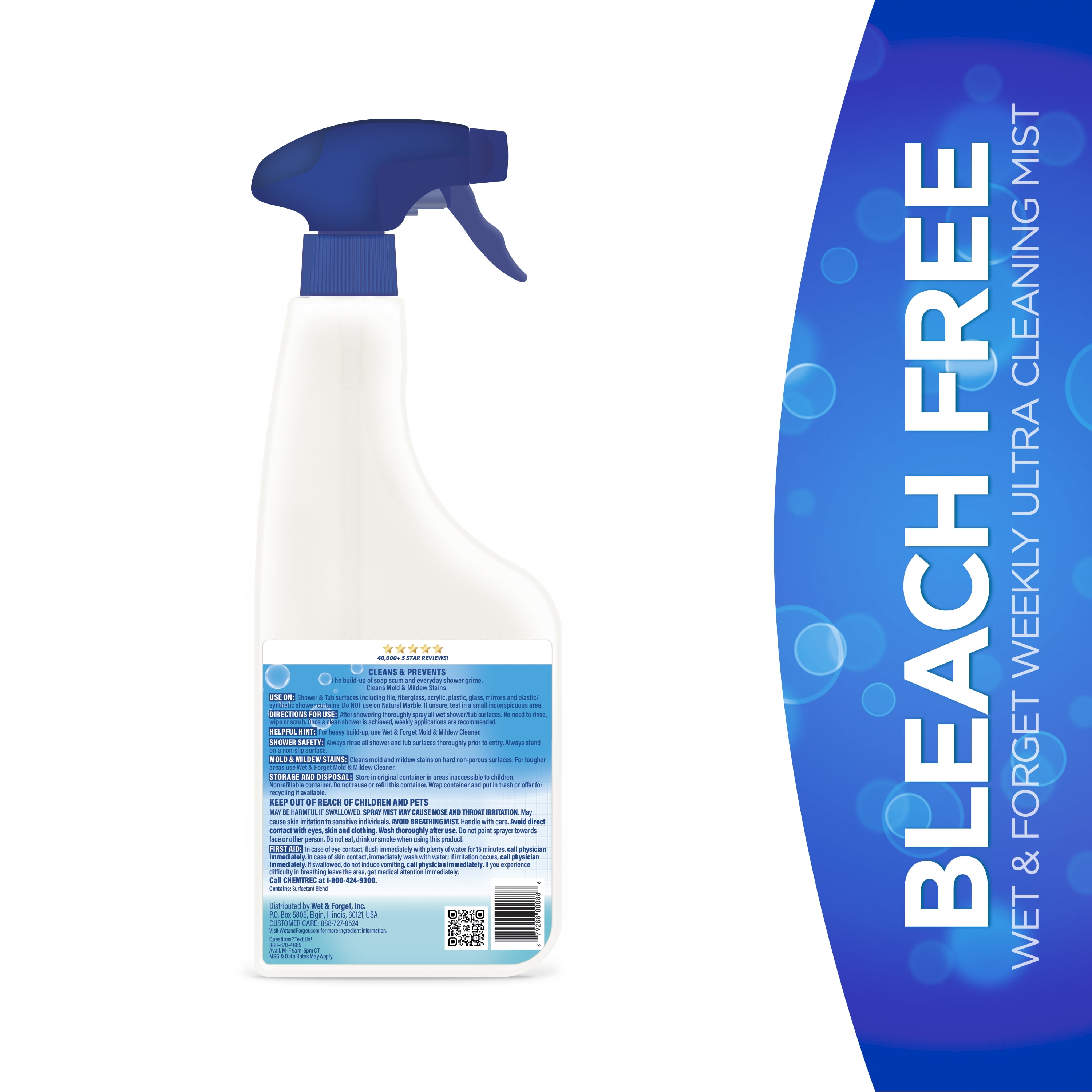 (2 pack) Wet & Forget Shower Cleaner, Fresh Scent, 16.9 fl oz Spray