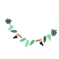 thumbnail image 1 of Toucan Tropical Leaves Felt Jungle Tiki Berach Party Decor, 1 of 8