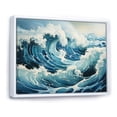 thumbnail image 2 of Designart "Blue White Ocean Oceanic Odyssey I" Nautical & Beach Floater Framed Wall Decor, 2 of 7