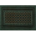 thumbnail image 1 of Ahgly Company Machine Washable Indoor Rectangle Abstract Turquoise Blue Contemporary Area Rugs, 5' x 7', 1 of 4