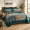 Turquoise Floral Patchwork-King (96 by108 Inch), variant on Blue Bohemian Patchwork King (96 by108 Inch) Cotton Bedspread Set