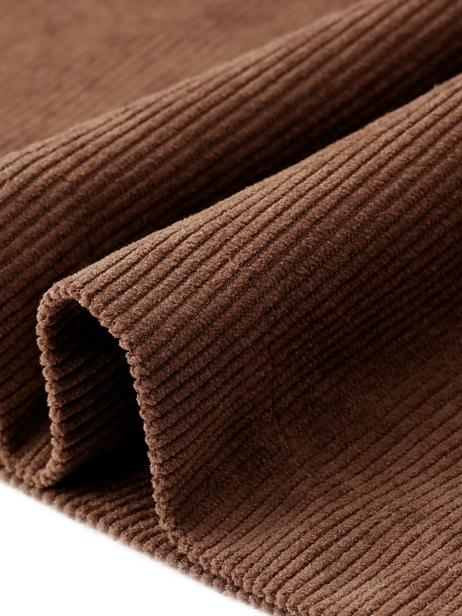 DARING DIVA Women's Plus Corduroy Midi A-line Soft Corduroy Skirt 3X Brown