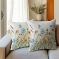 thumbnail image 6 of Spring Floral Pillow Covers Set of 2 18x18 Inch Spring Summer Outdoor Decorative Throw Pillowcases with Rustic Flowers for Cotton Linen Home Couch Decor Perfect for Seasonal Refresh, 6 of 6