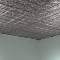 thumbnail image 2 of FASÄDE Traditional 4 Decorative Vinyl 2ft x 2ft Lay in Ceiling Panel in Crosshatch Silver (5 Pack), 2 of 5