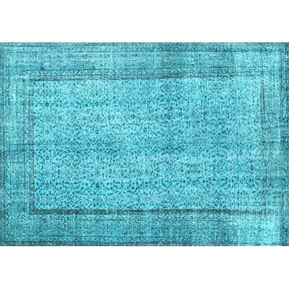 Ahgly Company Indoor Rectangle Persian Light Blue Traditional Area Rugs, 5' x 7'