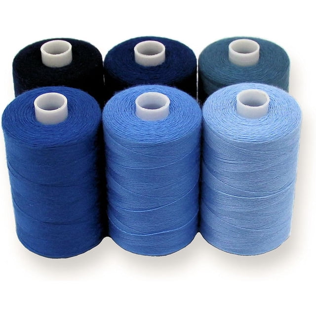 Sewing Thread - 24 Spools of Polyester Thread for Sewing Machine for Beginners, Hand Stitching & Quilting - 1000 yds Each in 22 Colors + Bonus Black & White