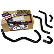 HPS 57-1345-BLK Black Silicone Radiator Hose For 2004-2007 YXR450 YXR660 Rhino
